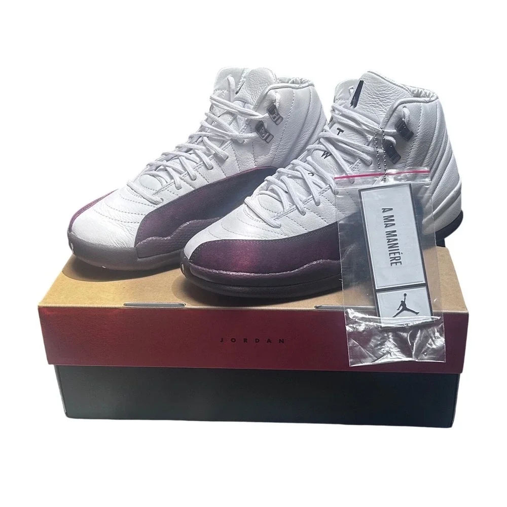 Air Jordan 12 Retro SP A Ma Maniere White Burgundy Crush DV6989-100 Mens 8